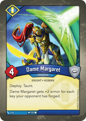 Dame Margaret, a KeyForge card illustrated by Human