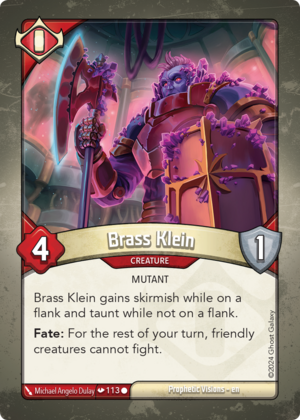 Brass Klein, a KeyForge card illustrated by Mutant