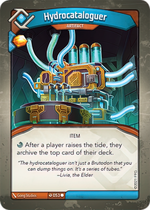 Hydrocataloguer, a KeyForge card illustrated by Gong Studios
