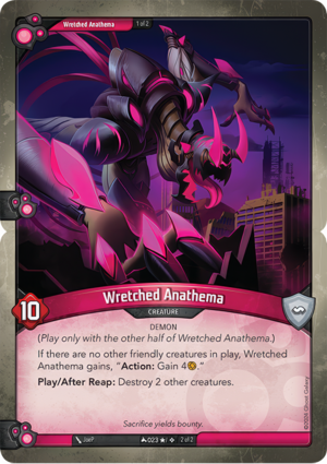 Wretched Anathema, a KeyForge card illustrated by Demon