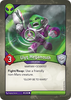 Ulyq Megamouth, a KeyForge card illustrated by Martian