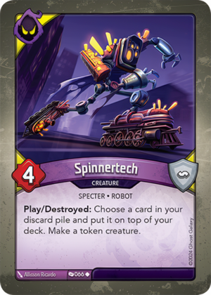 Spinnertech, a KeyForge card illustrated by Specter