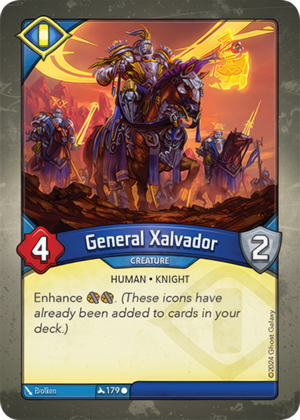 General Xalvador, a KeyForge card illustrated by Human