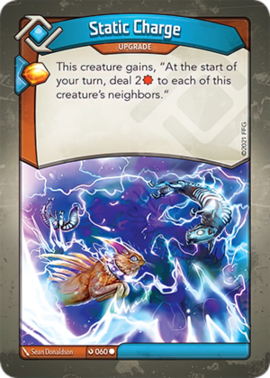 Static Charge, a KeyForge card illustrated by Sean Donaldson
