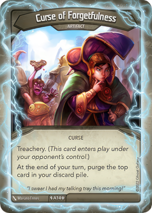 Curse of Forgetfulness (Anomaly), a KeyForge card illustrated by Mariana Ennes