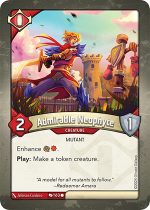 Admirable Neophyte, a KeyForge card illustrated by Mutant