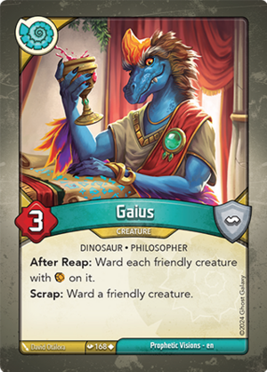 Gaius, a KeyForge card illustrated by Dinosaur