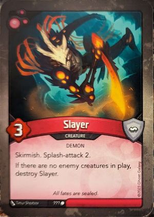 Slayer, a KeyForge card illustrated by Timur Shevtsov