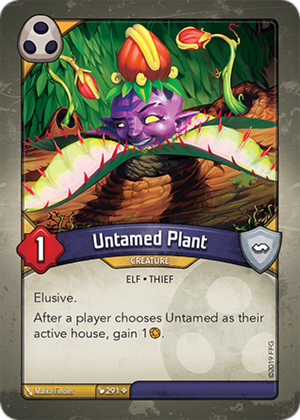 Untamed Plant, a KeyForge card illustrated by Marko Fiedler