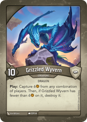 Grizzled Wyvern, a KeyForge card illustrated by Dragon