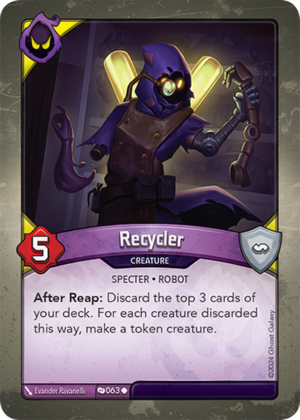 Recycler, a KeyForge card illustrated by Specter