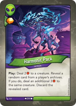 Harmonic Pack, a KeyForge card illustrated by Djib