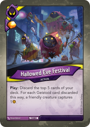 Hallowed Eve Festival, a KeyForge card illustrated by Brian Adriel