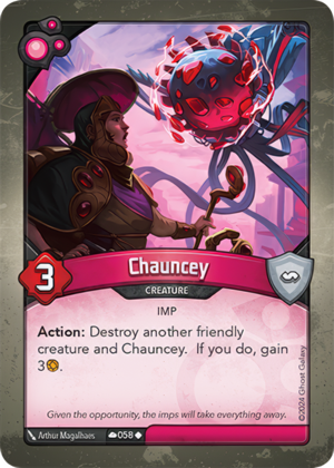 Chauncey, a KeyForge card illustrated by Imp