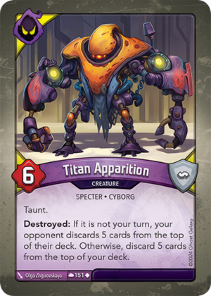 Titan Apparition, a KeyForge card illustrated by Specter