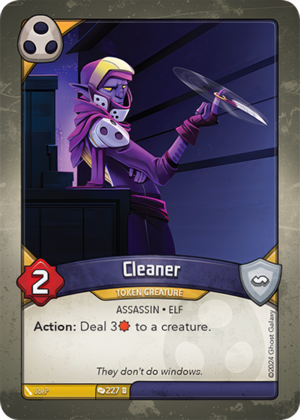 Cleaner, a KeyForge card illustrated by Elf