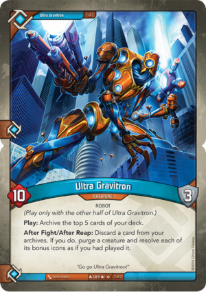 Ultra Gravitron, a KeyForge card illustrated by Colin Searle