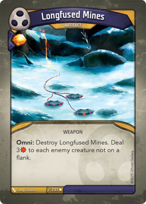 Longfused Mines, a KeyForge card illustrated by Gong Studios