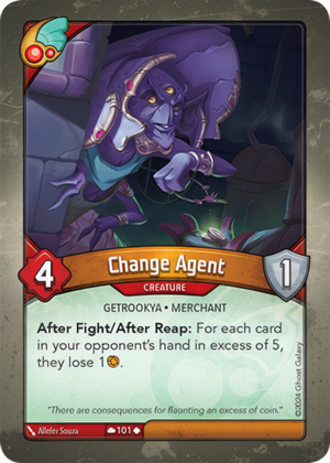 Change Agent, a KeyForge card illustrated by Getrookya