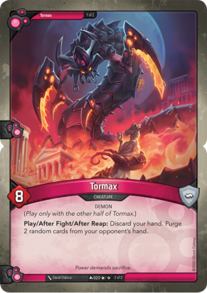 Tormax, a KeyForge card illustrated by Demon