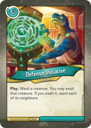 Defense Initiative, a KeyForge card illustrated by Konstantin Porubov