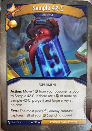 Sample 42-C, a KeyForge card illustrated by Ilham Zaka