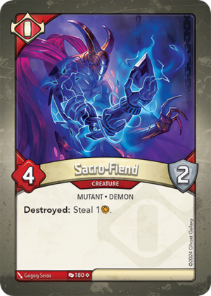 Sacro-Fiend (Redemption), a KeyForge card illustrated by Mutant