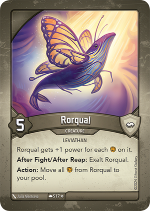 Rorqual, a KeyForge card illustrated by Julia Alentseva