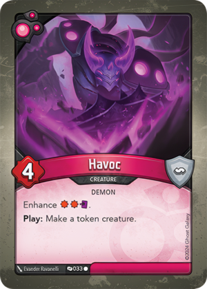 Havoc, a KeyForge card illustrated by Demon