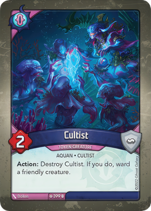 Cultist, a KeyForge card illustrated by Brolken