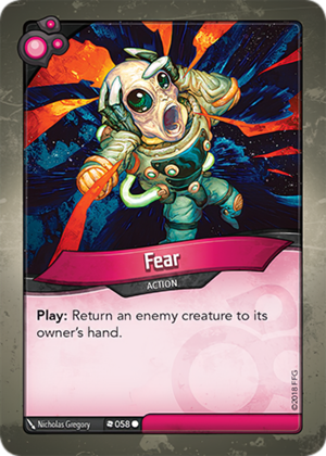 Fear, a KeyForge card illustrated by Nicholas Gregory