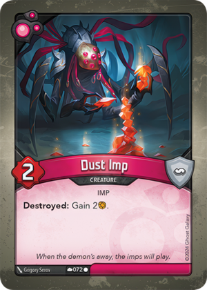 Dust Imp, a KeyForge card illustrated by Imp