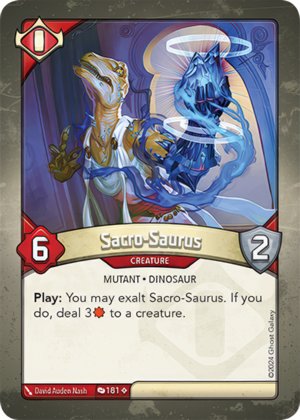 Sacro-Saurus (Redemption), a KeyForge card illustrated by Mutant