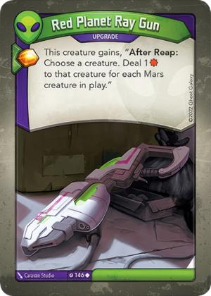 Red Planet Ray Gun, a KeyForge card illustrated by Caravan Studio