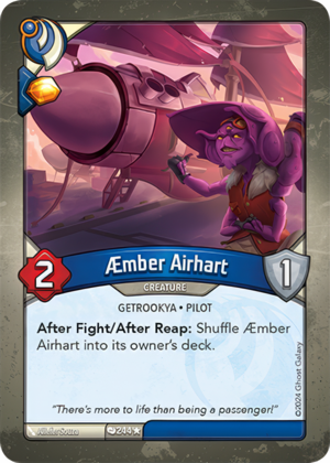 Æmber Airhart, a KeyForge card illustrated by Getrookya