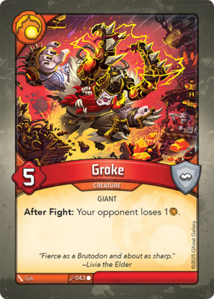 Groke, a KeyForge card illustrated by Djib