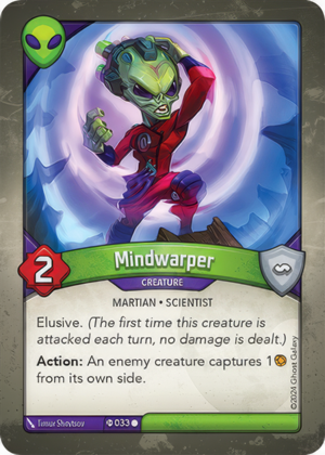 Mindwarper (Elders), a KeyForge card illustrated by Martian