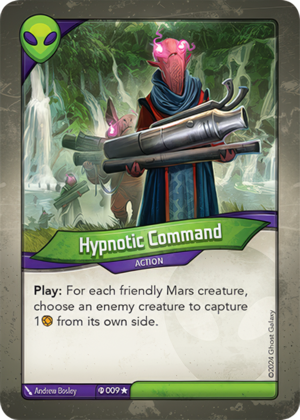 Hypnotic Command (Elders), a KeyForge card illustrated by Andrew Bosley