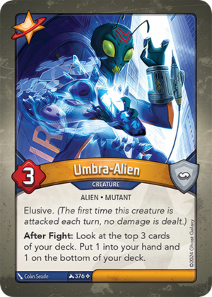 Umbra-Alien, a KeyForge card illustrated by Colin Searle