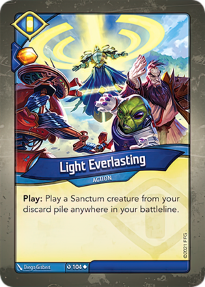 Light Everlasting, a KeyForge card illustrated by Diego Gisbert