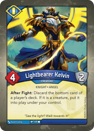 Lightbearer Kelvin, a KeyForge card illustrated by Kaion Luong
