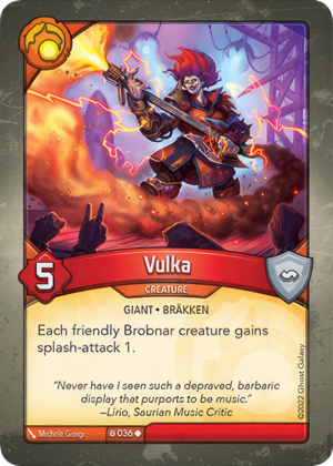 Vulka, a KeyForge card illustrated by Giant
