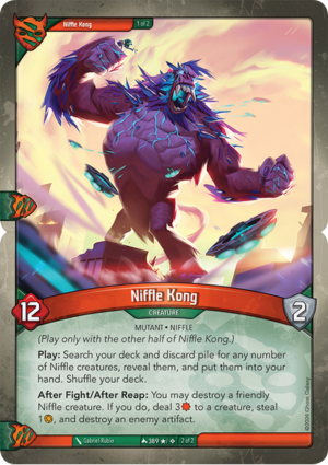 Niffle Kong, a KeyForge card illustrated by Gabriel Rubio