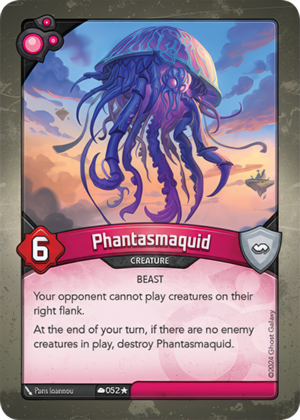 Phantasmaquid, a KeyForge card illustrated by Paris Ioannou