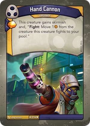 Hand Cannon, a KeyForge card illustrated by Gong Studios