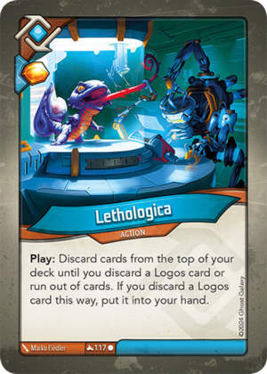 Lethologica, a KeyForge card illustrated by Marko Fiedler