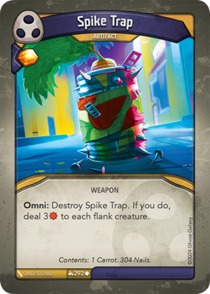 Spike Trap, a KeyForge card illustrated by Jessé Suursoo