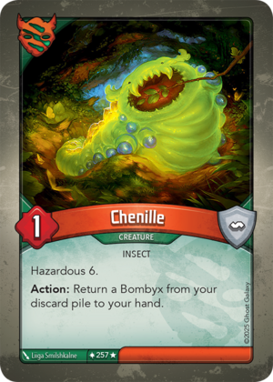 Chenille, a KeyForge card illustrated by Liiga Smilshkalne