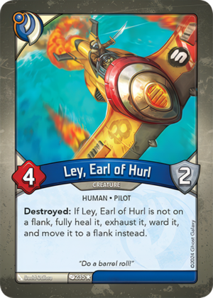 Ley, Earl of Hurl, a KeyForge card illustrated by Human