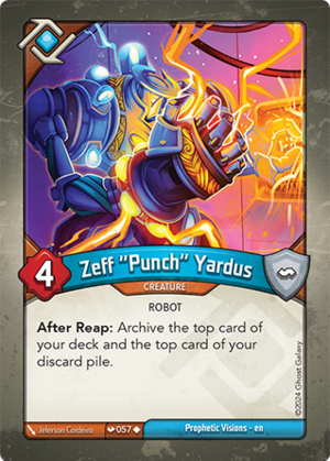 Zeff “Punch” Yardus, a KeyForge card illustrated by Robot